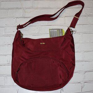🔐 Travelon Anti-Theft Shoulder Bag · NWT · 9" x 13" · Maroon